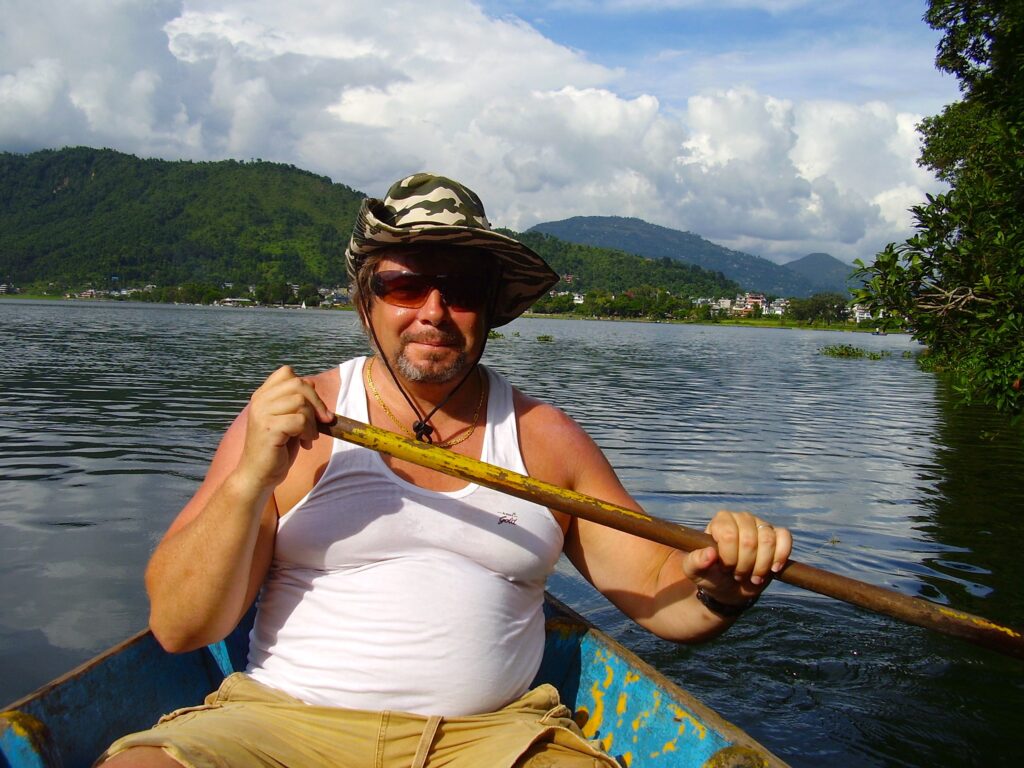 Matthew Heines Nepal Boat Lake Rowing Pokara