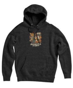 Write On, Man! groovy 1970s retro psychedelic lettering design on black background for writers authors and filmmakers - official Heinessight merch