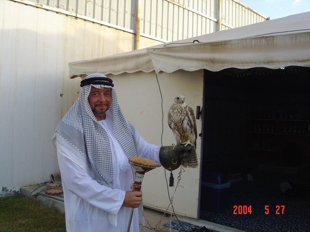 Killing Time in Saudi Arabia Matthew Heines Camel Farm Falcon Pic