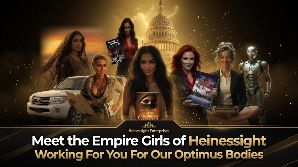 Vertical collage of six Empire Girls for Heinessight with text Meet the Empire Girls of Heinessight and Working For You For Our Optimus Bodies.