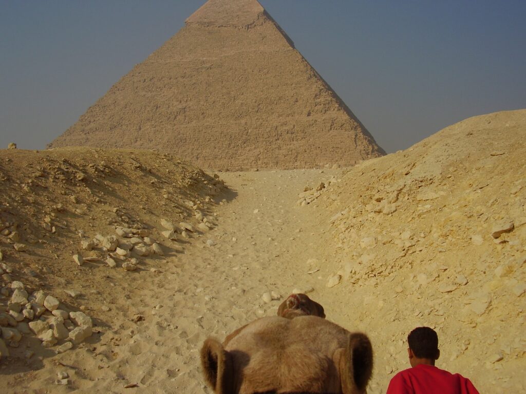 Heinessight Egypt Pyramid From Camel Back