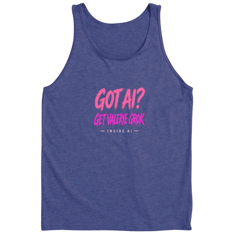 Tank Top with hot-pink graffiti reading Got AI? Get Valerie Grok and Inside AI underneath. Fan merch for Inside AI With Valerie Grok.